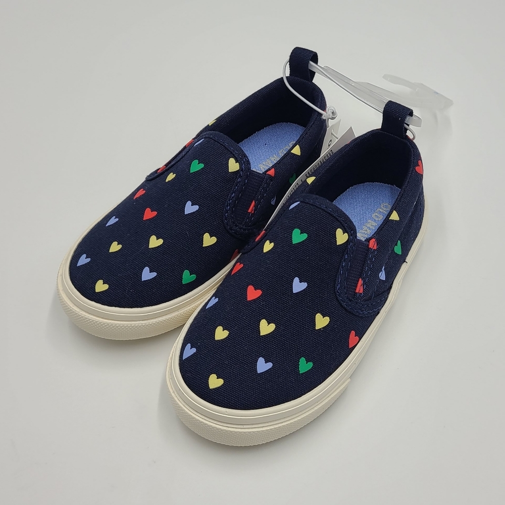 NEW Old Navy girls' slip-on heart shoes size 7